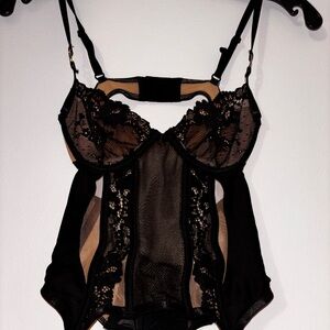 I.AM.GIA Black Tank Top with Lace Detailing